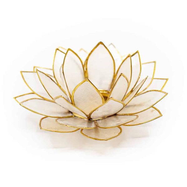 Lotus Sfeerlicht Naturel Goudrand | Deluxe