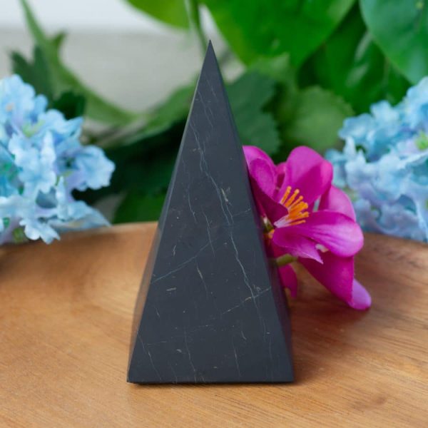 Edelsteen Hoge Piramide Shungiet Ongepolijst | 110 mm - Afbeelding 4