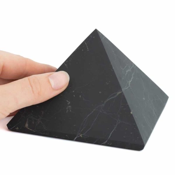Edelsteen Piramide Shungiet Ongepolijst | 100 mm - Afbeelding 3
