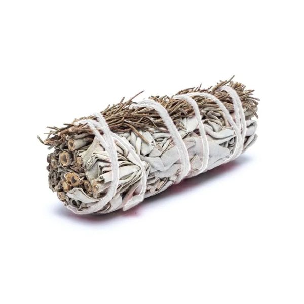 Witte salie smudge met rozemarijn S set van 2 | ±10 - 11cm; ±25|35g