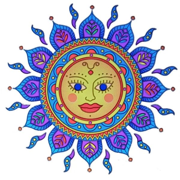 Raamsticker Gouden Zon | 14 cm
