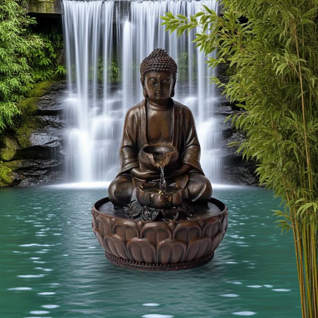Fontein | Boeddha Wateroffer Feng Shui 29 cm - Afbeelding 2