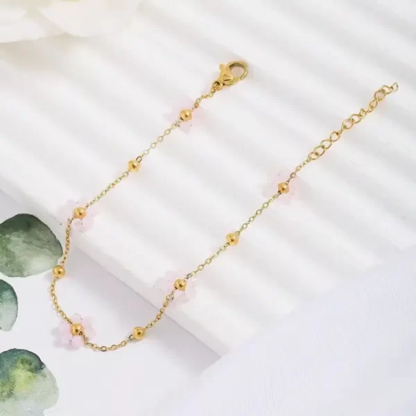 Armband Bloem Gold Plated - Afbeelding 2