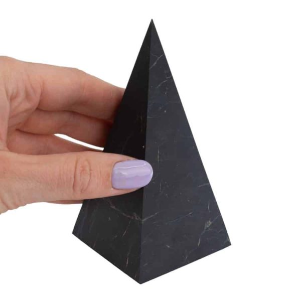 Edelsteen Hoge Piramide Shungiet Ongepolijst | 110 mm - Afbeelding 3