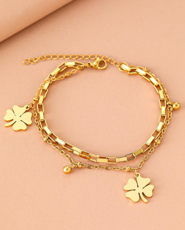 Armband Klaver Gold Plated - Afbeelding 3