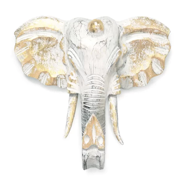 Grote Olifantenkop | Goud & Whitewash