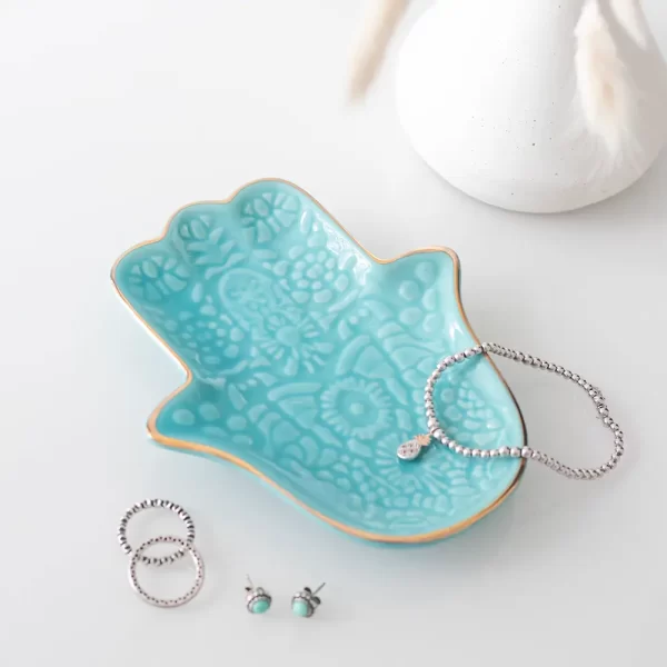 Hamsa Turkoois | Sieradenschaaltje - Image 2