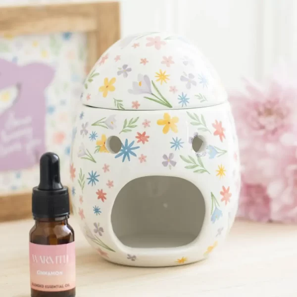 Olie & Waxbrander | Paasei Wit Bloemenprint – Bild 3