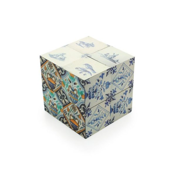 Puzzelkubus – Delfts Blauw Art Cube - Afbeelding 2