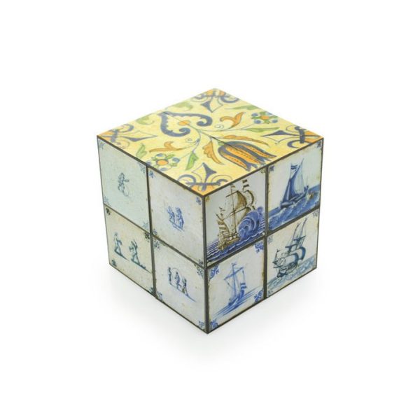 Puzzelkubus – Delfts Blauw Tiles Cat - Afbeelding 3