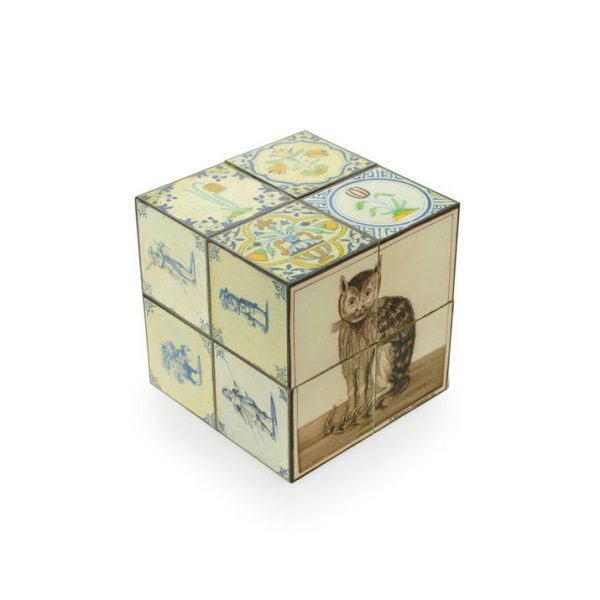 Puzzelkubus – Delfts Blauw Tiles Cat