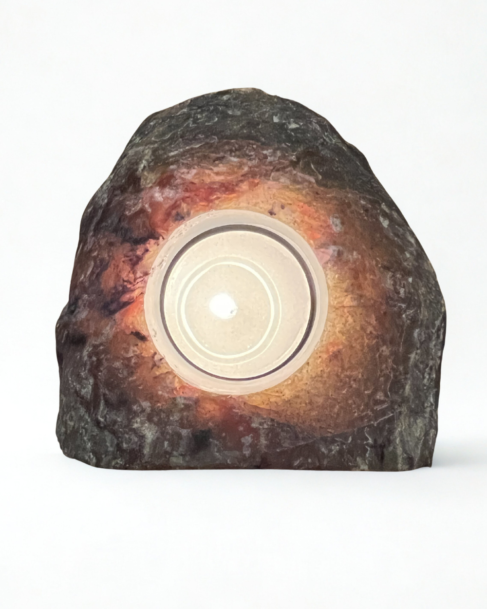 Theelichthouder | Agaat Paars - Afbeelding 2