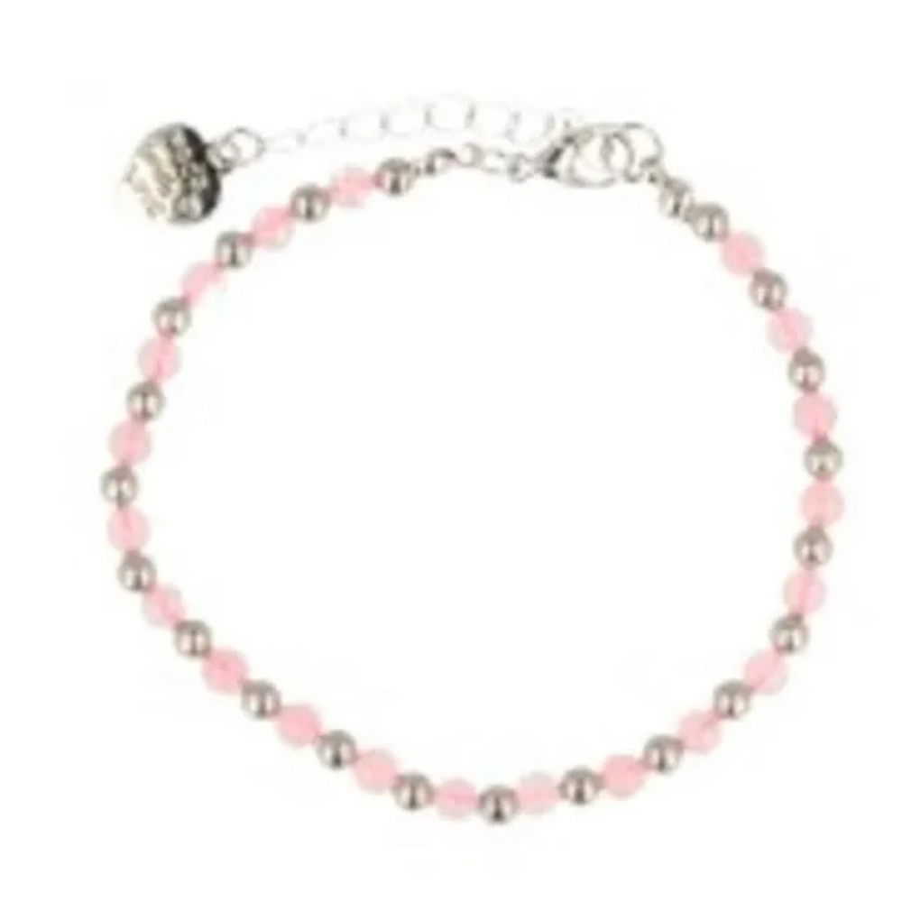 Armband | Rozenkwarts Ibiza Love 4 mm - Afbeelding 3