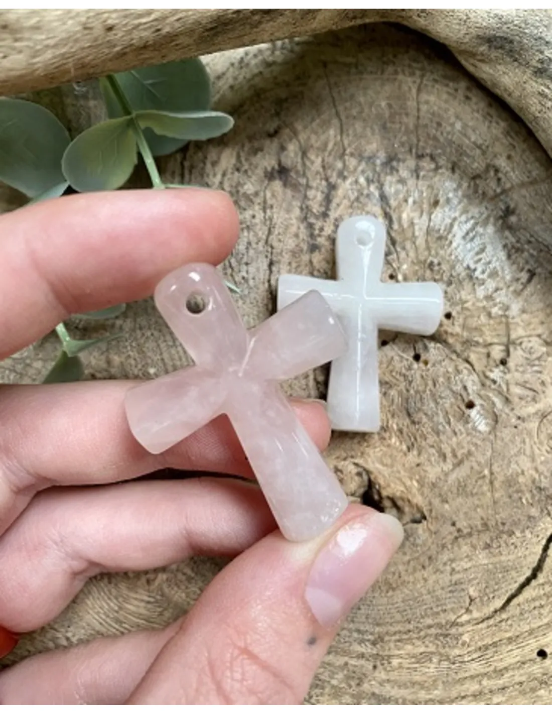 Ankh Hanger | Roze Kwarts 4 cm - Afbeelding 3