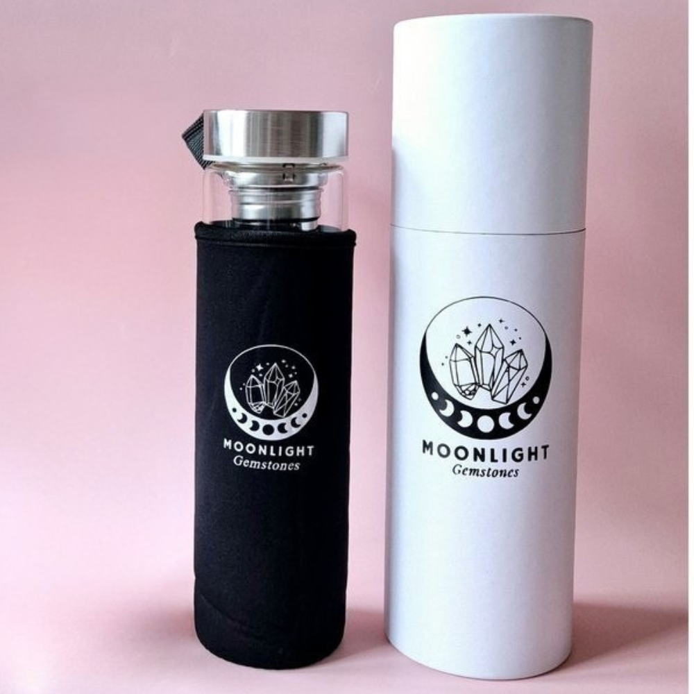 Edelsteen Waterfles | Bergkristal met Filter 400 ml - Afbeelding 2