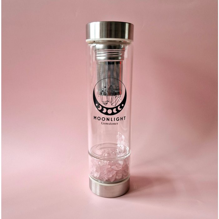 Edelsteen Waterfles | Bergkristal met Filter 400 ml