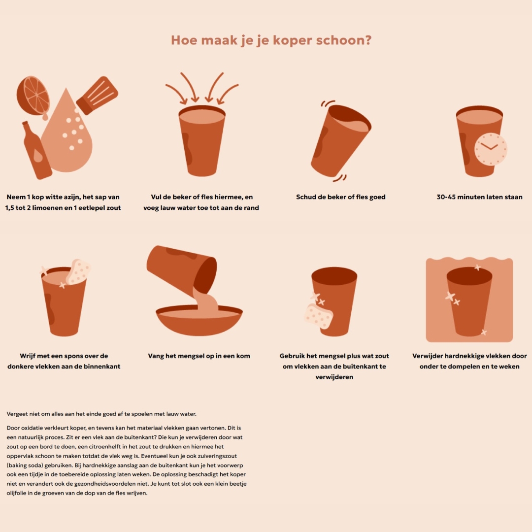 Koperen Kan | Gegraveerd Bloempatroon ±1,5 Liter - Afbeelding 4