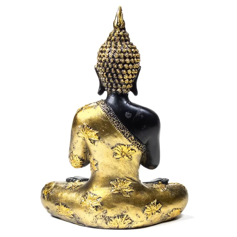 Biddende Boeddha Antieke Finish Thailand | 22 cm - Afbeelding 2