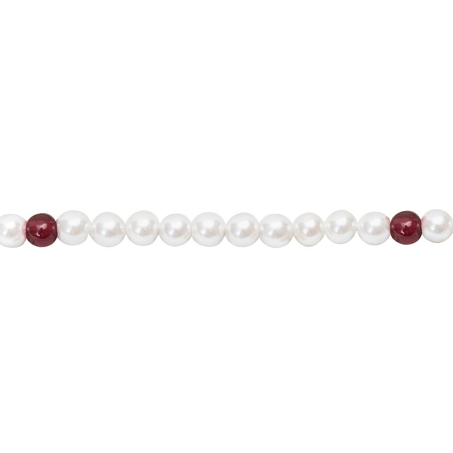 Armband | Perlita Granaat | Parelmoer - Afbeelding 2