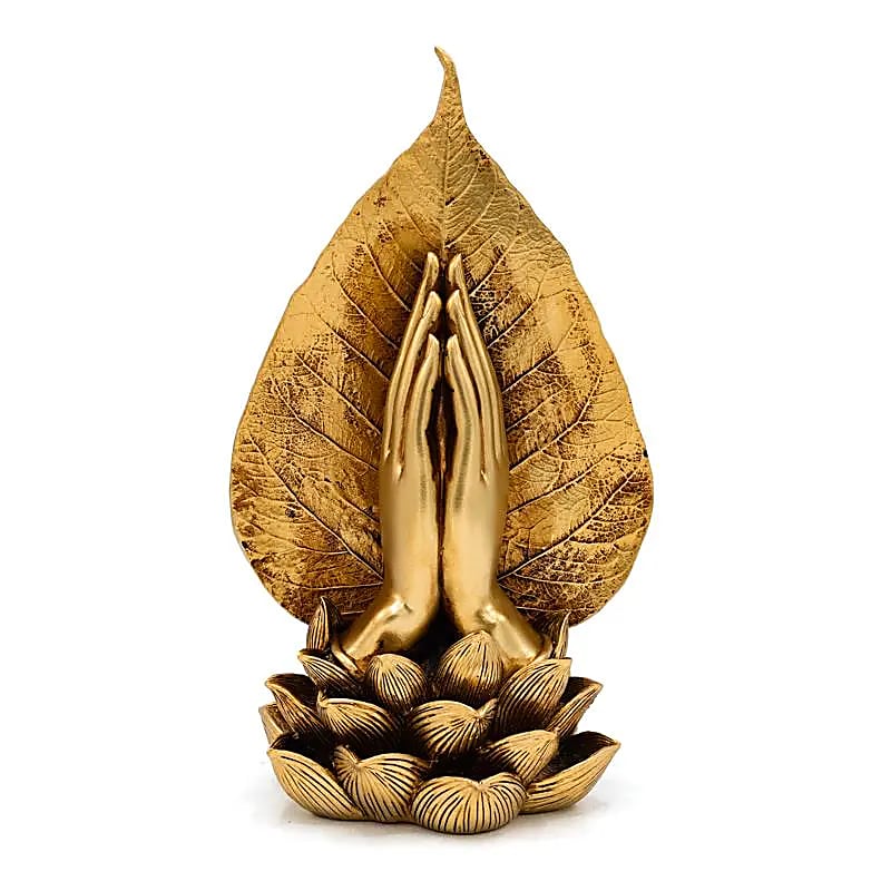 Decoratiebeeld | Biddende Handen | Goudkleurig | 26 cm - Afbeelding 4