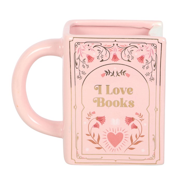 Mok | Boekvorm I Love Books | Roze | 450 ml - Afbeelding 3