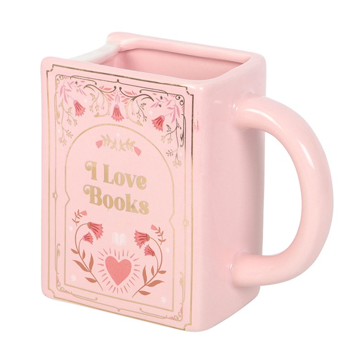 Mok | Boekvorm I Love Books | Roze | 450 ml - Afbeelding 4