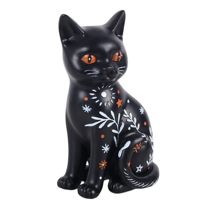 Decoratiebeeld | Zwarte Kat Folk Art | 14 cm - Afbeelding 2
