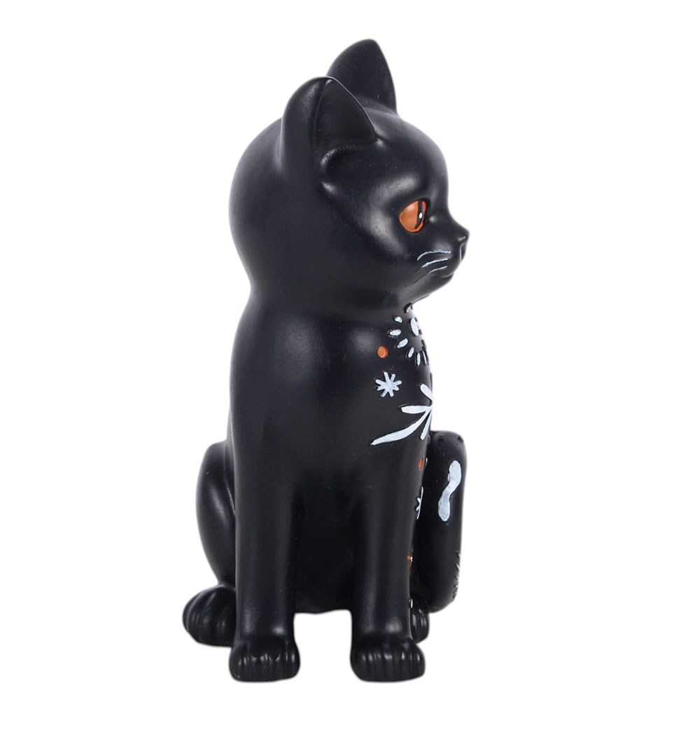 Decoratiebeeld | Zwarte Kat Folk Art | 14 cm - Afbeelding 3