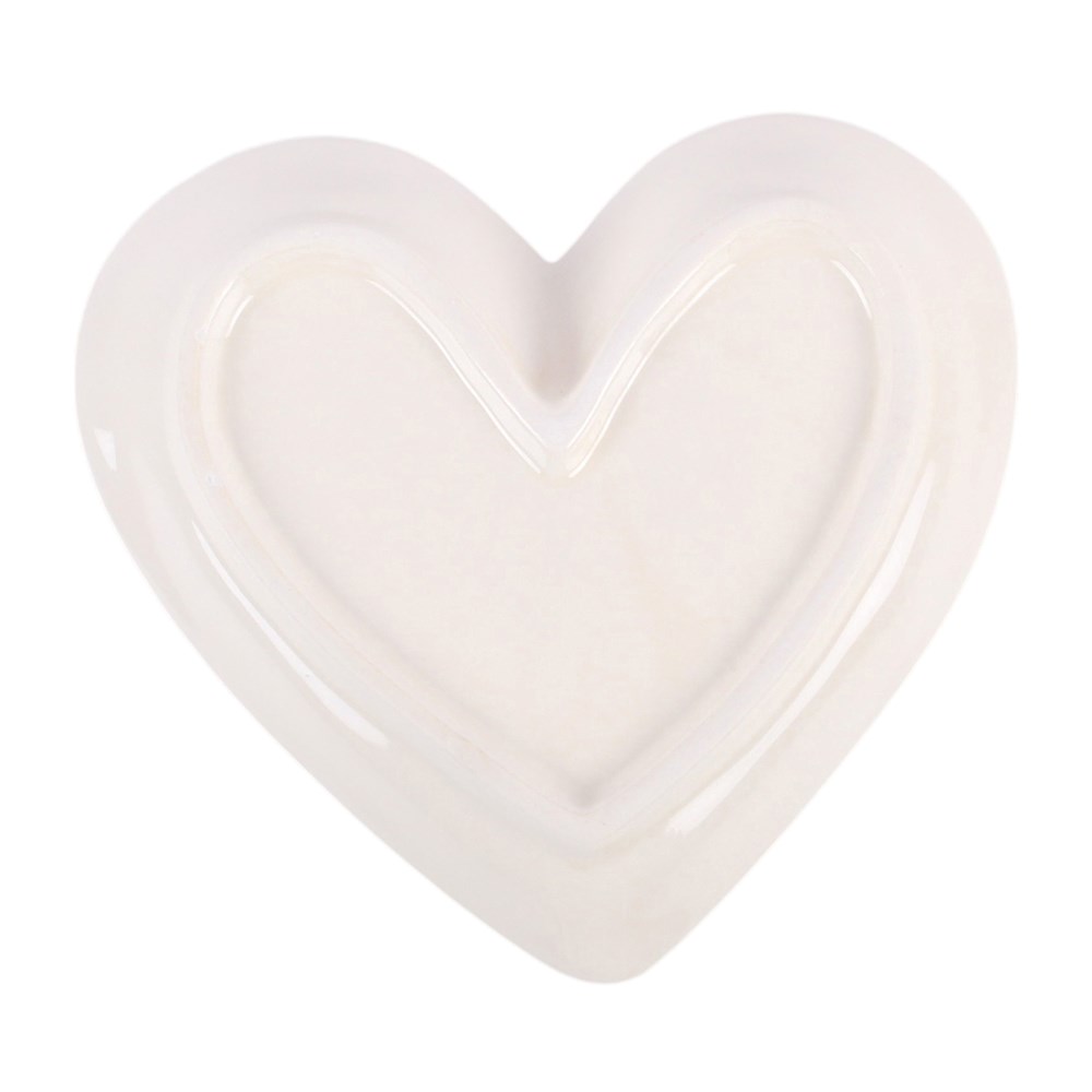 Sieradenschaal | Hart met Engelenvleugels | Wit | 13,5 cm - Afbeelding 3